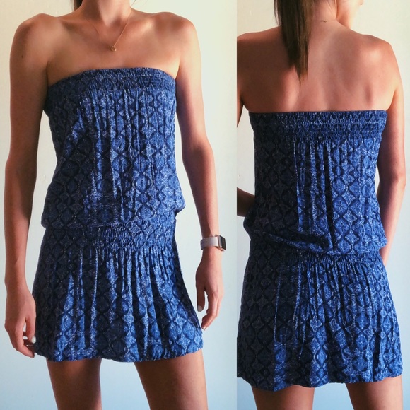 Bright Beachy Strapless Dress - Picture 1 of 3